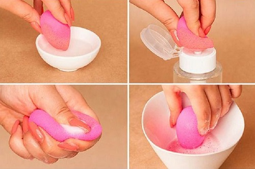 eponge-nettoyer pinceaux Laver ces pinceaux de maquillage eponge nettoyer